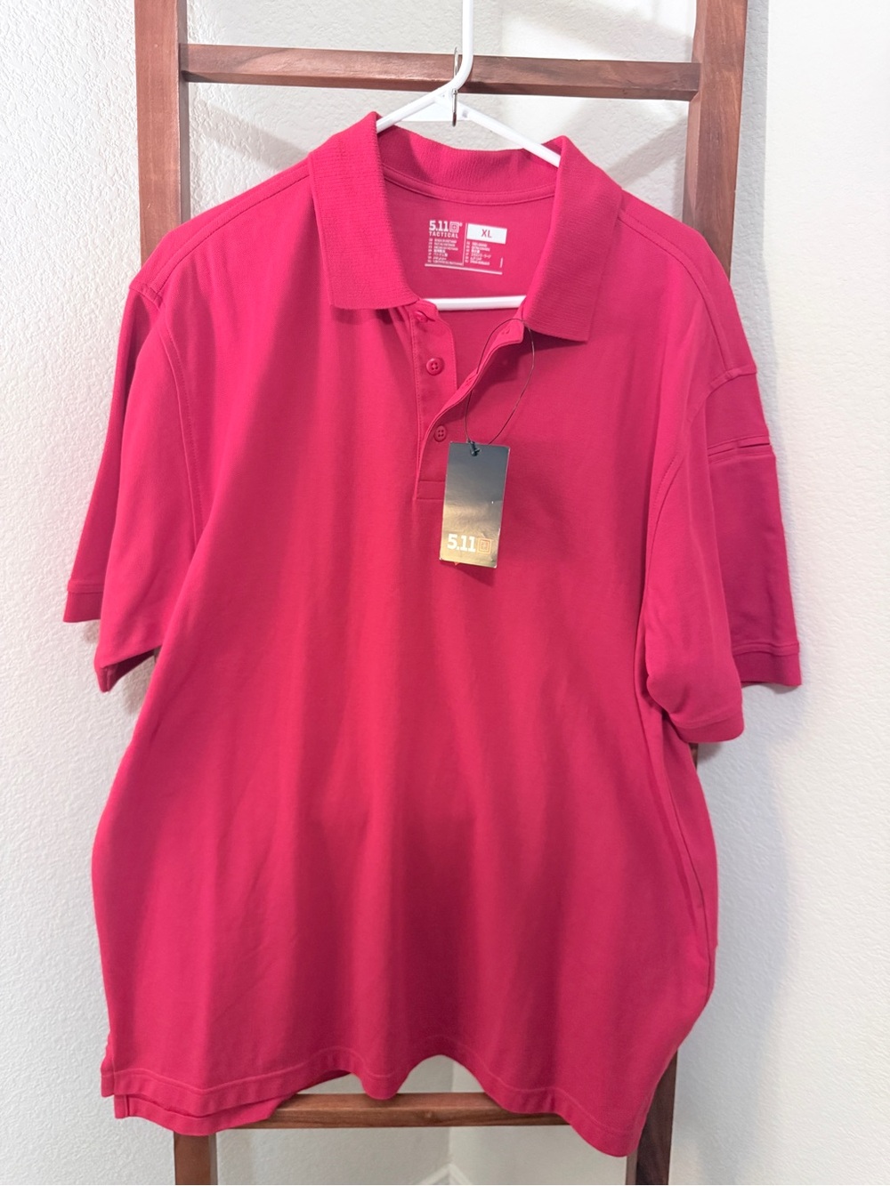 5.11 Tactical Men’s Bright Red Polo Shirt
